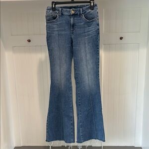 Express Women's Blue Flared Jeans